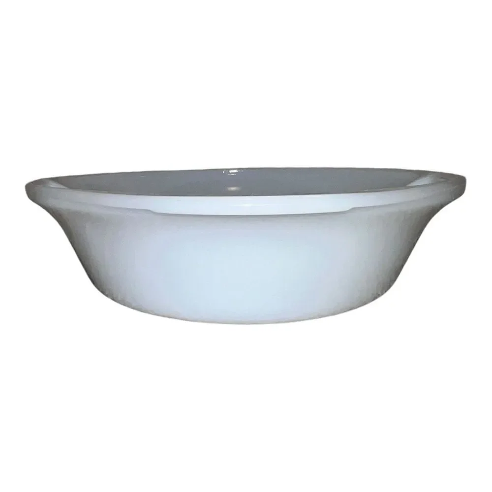 Glasbake J-239 Divided Casserole White Floral Milk Glass Casserole Dish Vintage